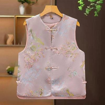 Vest Vest 2025 New Jacquard Vest Type Elderly Button Top Tide