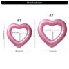 Kids Pool Swimming Rings Heart Shape Inflatable Tube Pool Floatie Beach Toy Swimming Pool Float Toy for Girl Boys