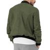Men's Casual Stand-up Collar Colorblock Skirt Pocket Button Cardigan Jacket