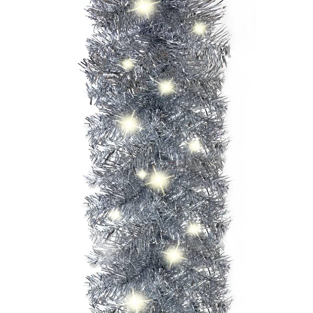 Vidaxl Girlanda Świąteczna Z Lampkami Led, 10 M, Srebrna