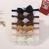 6Pcs/Set Sweet Colorful Ribbon Bowknot Elastic Headband for Baby Girls Ties Headwear Infant Kid Hair Accessories Diademas Gifts