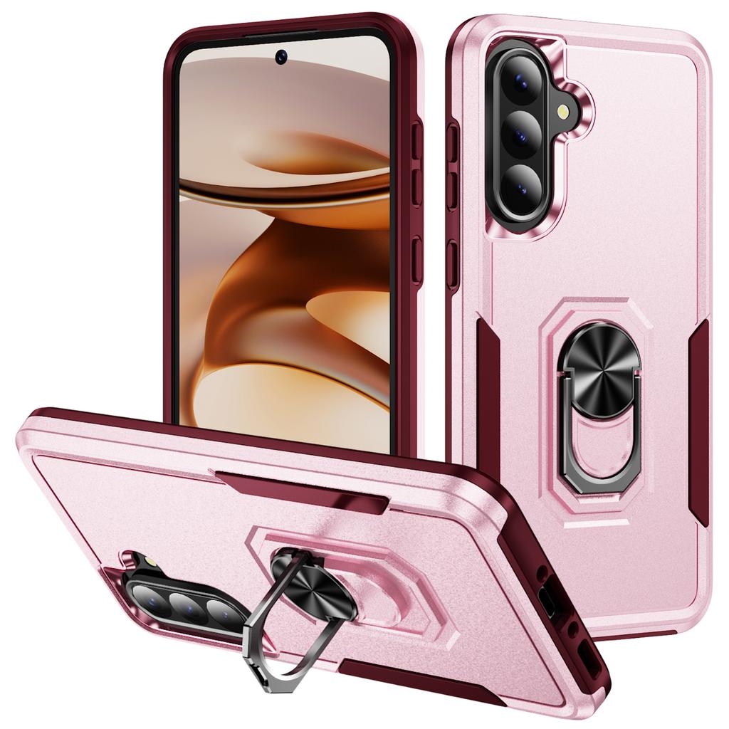 For Samsung Galaxy A56 5G Case Military Grade Ring Kickstand PC + TPU Phone Cover