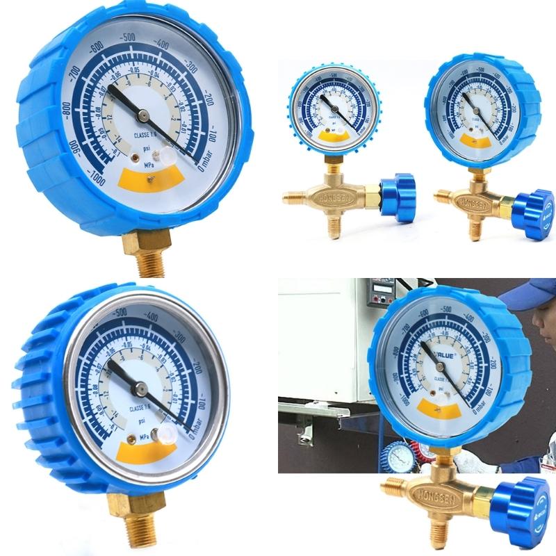 0-14psi Vacuum Gauge Stainless Steel 1/8inch Pressure Gauge Waterproof for Vacuum Pump Accurate Air Gauge