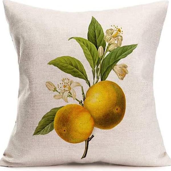 Popular Green Plant Linen Pillowcase Modern Simple Home Sofa Living Room Pillow Cushion
