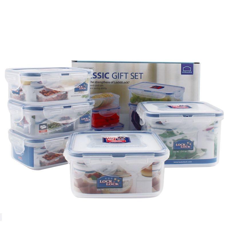 LocknLock Heat-Resistant Plastic Food Container Set