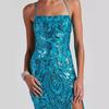 Elegant One-Shoulder Sequin Evening Dress with Slit - Available In 3 Colors