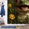Cute Frog Waterproof Shower Curtain in the Garden - Cute and Colorful Design, High Quality Fabric, Durable and Fashionable