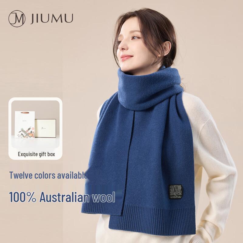 JIUMU Pure Wool Scarf & Shawl