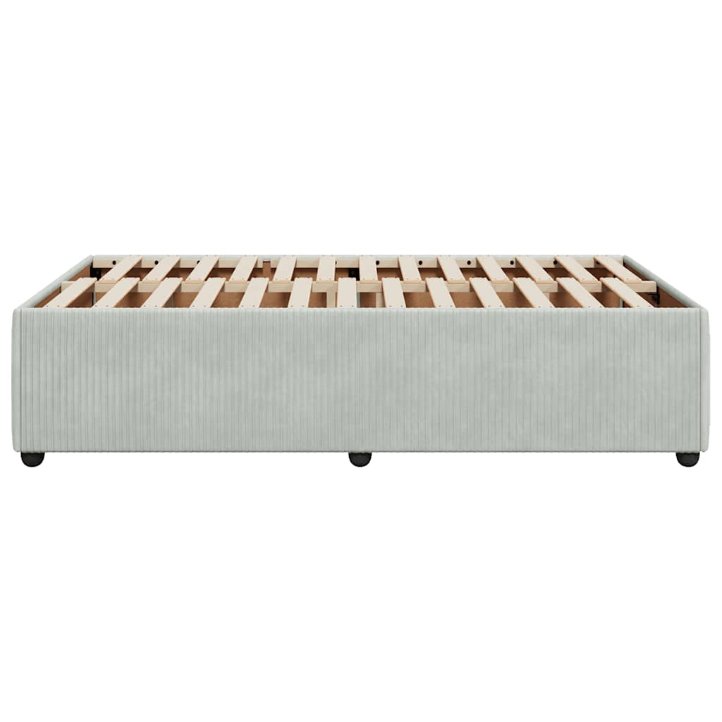 Bed Frame without Mattress Light Grey 120 x 190 cm Velvet