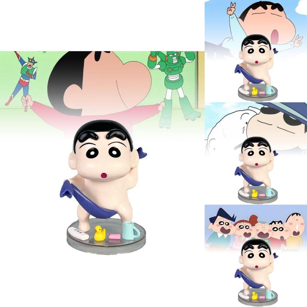 Adorable Crayon Shin-chan Pvc Figure Bathroom Theme Collectible Doll 13cm Height