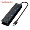 7-Port USB 2.0/3.0 Hub with Light Strip and Flash Drive Expansion