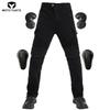Elastic Denim Military Green Motorcycle Racing Pants - Summer Cycling & Anti-Fall Rider Gear for Men