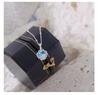 S925 Sterling Silver Moonstone Round Pendant Necklace for Women - Elegant Niche Design with Flower Collarbone Chain