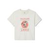 Levis Logo Printed Round Neck Pullover Casual Short Sleeve T-Shirt Women T-Shirt Off-White A2226-0080