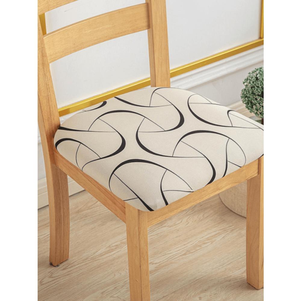 

1 шт. Чехол на сиденье стула с графическим принтом, Современный эластичный чехол на сиденье обеденного стула для дома one-size разноцветный