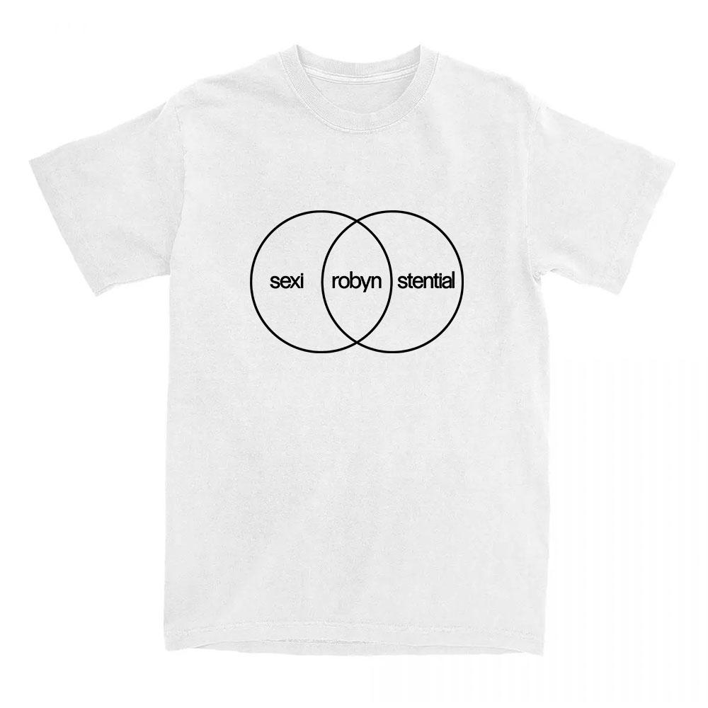 

Robyn Sexistential Album Design T-shirt Unisex Streetwear Short Sleeve Cotton Women/Men Tshirts Loose Casual Singer Graphic Tee XS