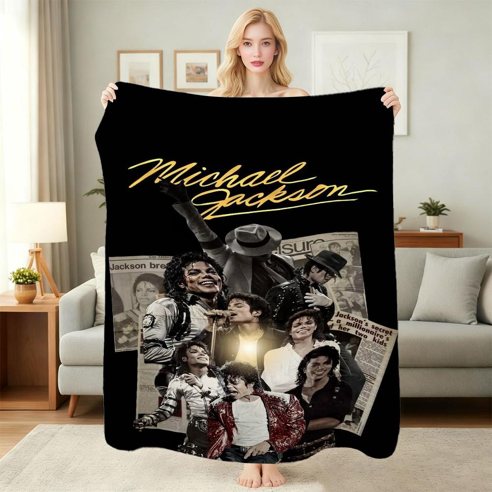 Michael Jackson Dangerous World Tour Theme Printed Blanket Skinfriendly Warm Throw Blanket For Camping Travel Party Decor Gift For Friends
