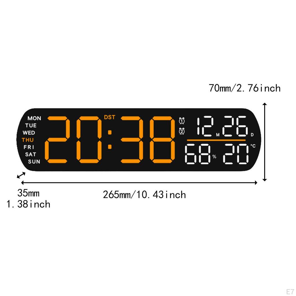 Digital Alarm Clock Desk Clocks Decorative Large Numbers LED Display for Table Home