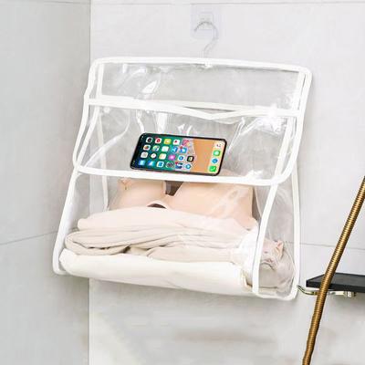 Waterproof Hanging Bathroom Bag Mobile Phone Clothing Storage Bag Cosmetic Storage Bag Transparent Wash Bag