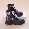 Children's Martin Boots Girls' Boots Princess Leather Boots Spring and Autumn Non-slip Single Boots with Skirt Little Girl Boots
