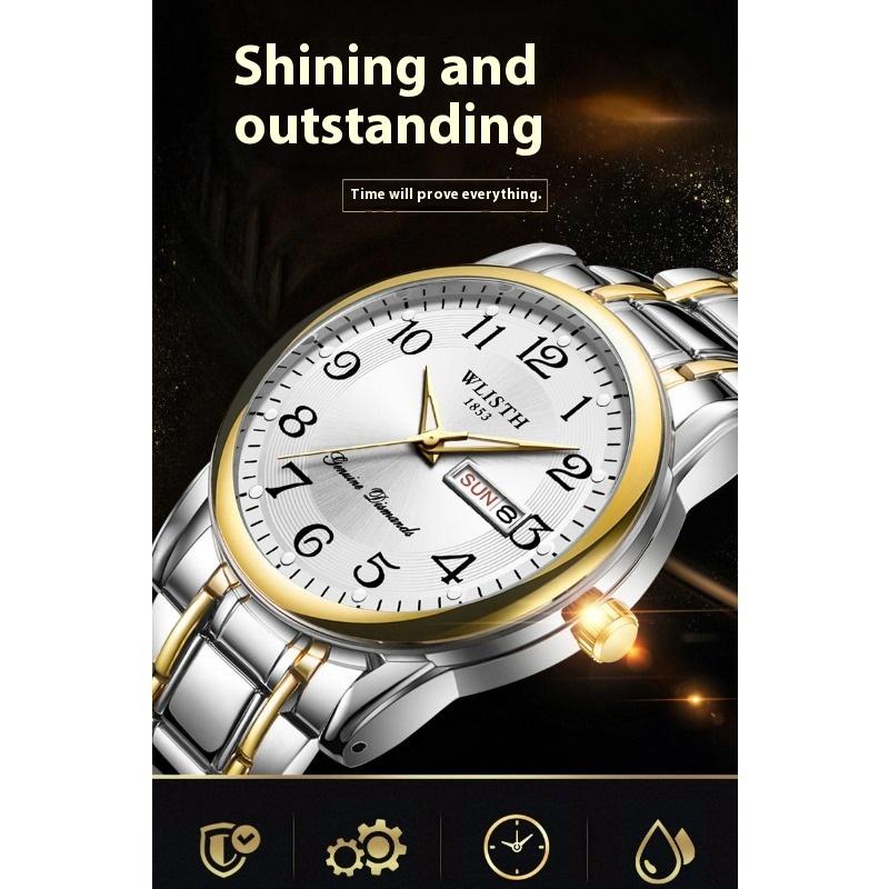 Ceas de mână pentru bărbați de marcă de top, digital, rezistent la apă, cu cuarț, ceasuri de afaceri