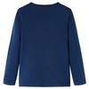 T-shirt enfants à manches longues bleu marine 92/104/116/128/140