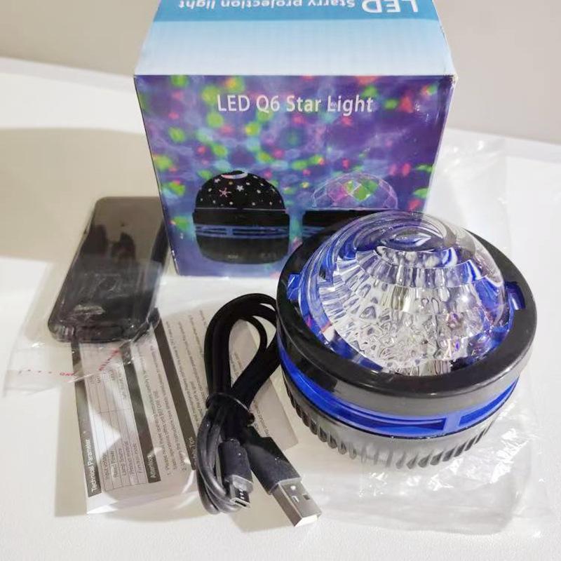 Starry Sky Projector Lamp: Children's Bedside Laser Light with Water Wave Patterns & Full Sky Star Effects