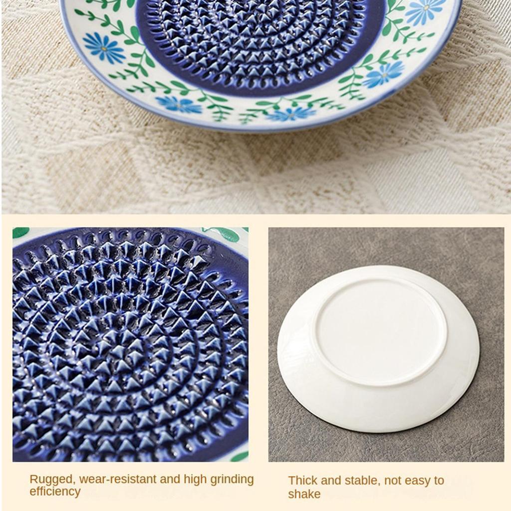 Macina aglio in ceramica fatto a mano Pelapatate allo zenzero portatile Pelatoma pomodori spagnolo Pelapatate per erbe Schiaccia aglio Piatto grattugia aglio