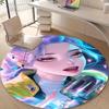 1pc KPop Demon Hunters RUMI5 Design Printed Area Round Carpet for Bedroom Living Room Home Decor Rugs Mat Non Slip Mat Rug for Bedside