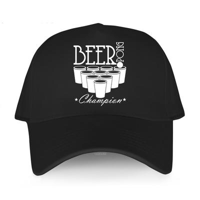 Gorąca sprzedaż bawełniane czapki marka casual odkryty kapelusz wędkarski BEER PONG CHAMP zabawny design unisex modna czapka z daszkiem oryginalne męskie czapki