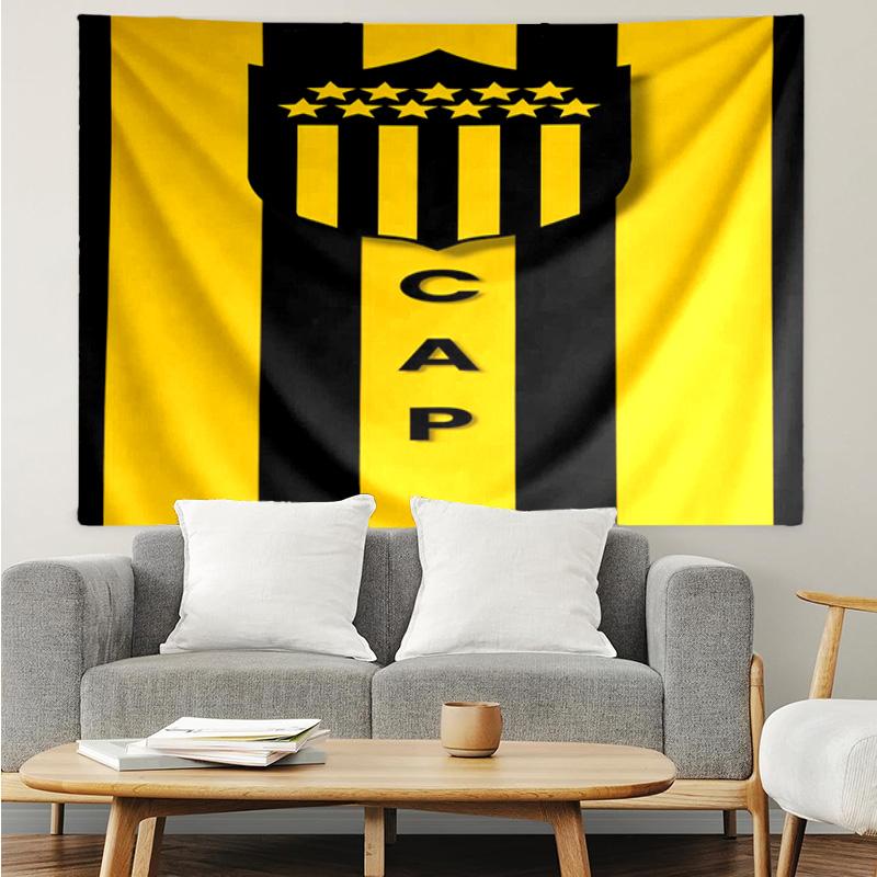Peñarol Football Club Emblem Tapestry Accessories Playroom Tapestry, for Bedroom,Livingroom, dormitory Room Wall Decor Fan Birthday Gifts