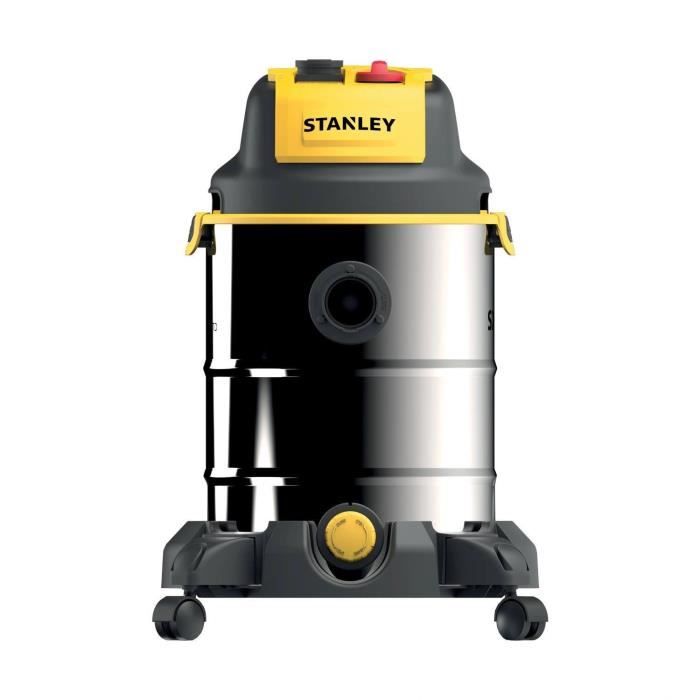 Aspirateur Eau Et Poussière Sur Chariot - Stanley - Cuve Inox 50L - 1600W - Avec Prise Électroportatif