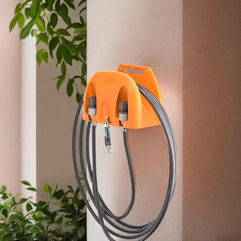 2PCS Water Pipe Hose Storage Rack, Wall Mounted Hose Bracket,Hose Plastic Reel Rack Hanger Shelf For Outdoor Garden Patio Garage