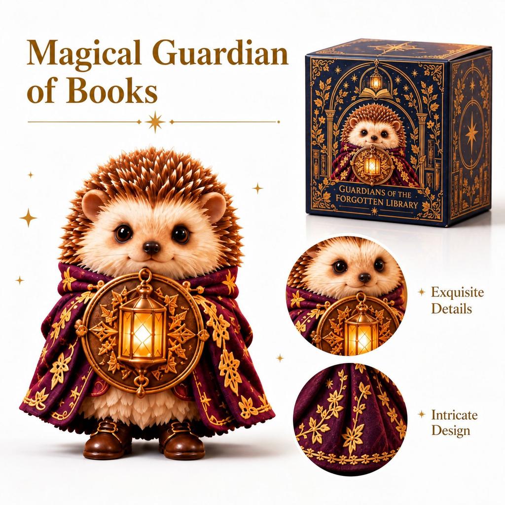 Eternal Light Library Figurine, Decorative Bookshelf Statue for Home Library Decor