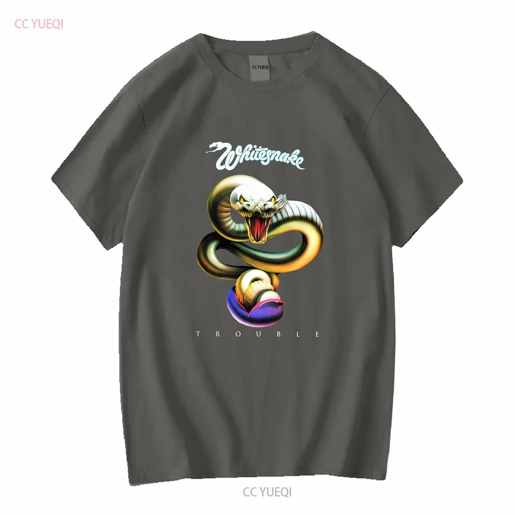 Whitesnake Band Trouble T Shirt Full Size S 5xl Long Or Short Sleeves Vintage Washed Designer Clothes Stretched Stylish