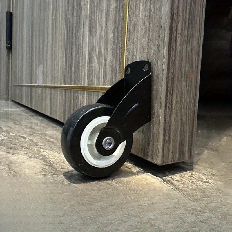 2pcs Door Support Wheel - Durable Aluminum Alloy, Anti-Falling & Wear-Resistant, Vertical Hinged Base for Smooth Sliding On Wooden & Steel Doors