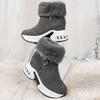 Women's Chunky Platform Boots Zipper Closure Winter Shoes with Thick Platform Heel (Non-Slip Sole) Warm Snow Ankle Boots Female Causal Shoes