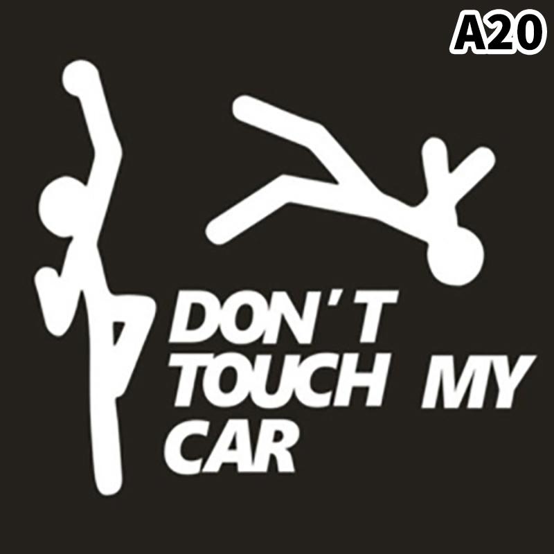 1pc Car Sticker Don't Touch My Car Creative Funny Reflective Car Decoration Stickers Car Window Accessories Car Body Decal