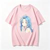 Rimuru Tempest That Time I Got Reincarnated as a Slime Long Hair Smiling Bust Anime Cutout Crew Neck Unisex And Unisex Tshirt