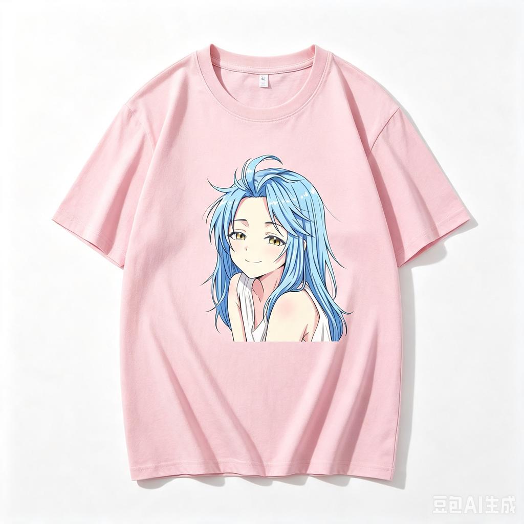 Rimuru Tempest That Time I Got Reincarnated as a Slime Long Hair Smiling Bust Anime Cutout Crew Neck Unisex And Unisex Tshirt
