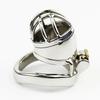 Male Chastity Device Urethral Lock Stainless Steel Cock Cage Cock Ring Penis Cage BDSM Adult Game Sex Toys For Men Chastity Belt