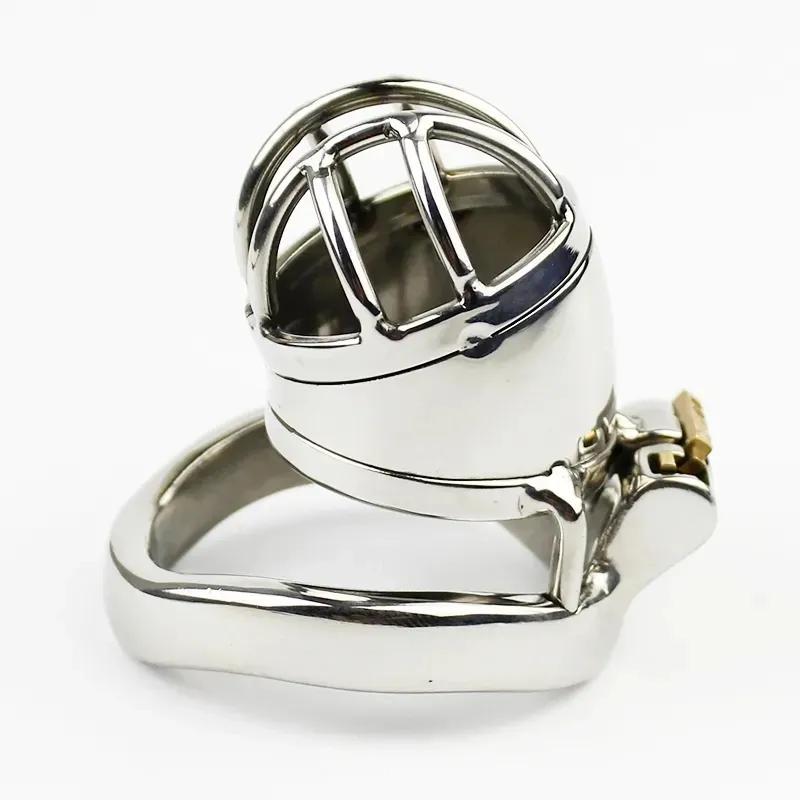Male Chastity Device Urethral Lock Stainless Steel Cock Cage Cock Ring Penis Cage BDSM Adult Game Sex Toys For Men Chastity Belt