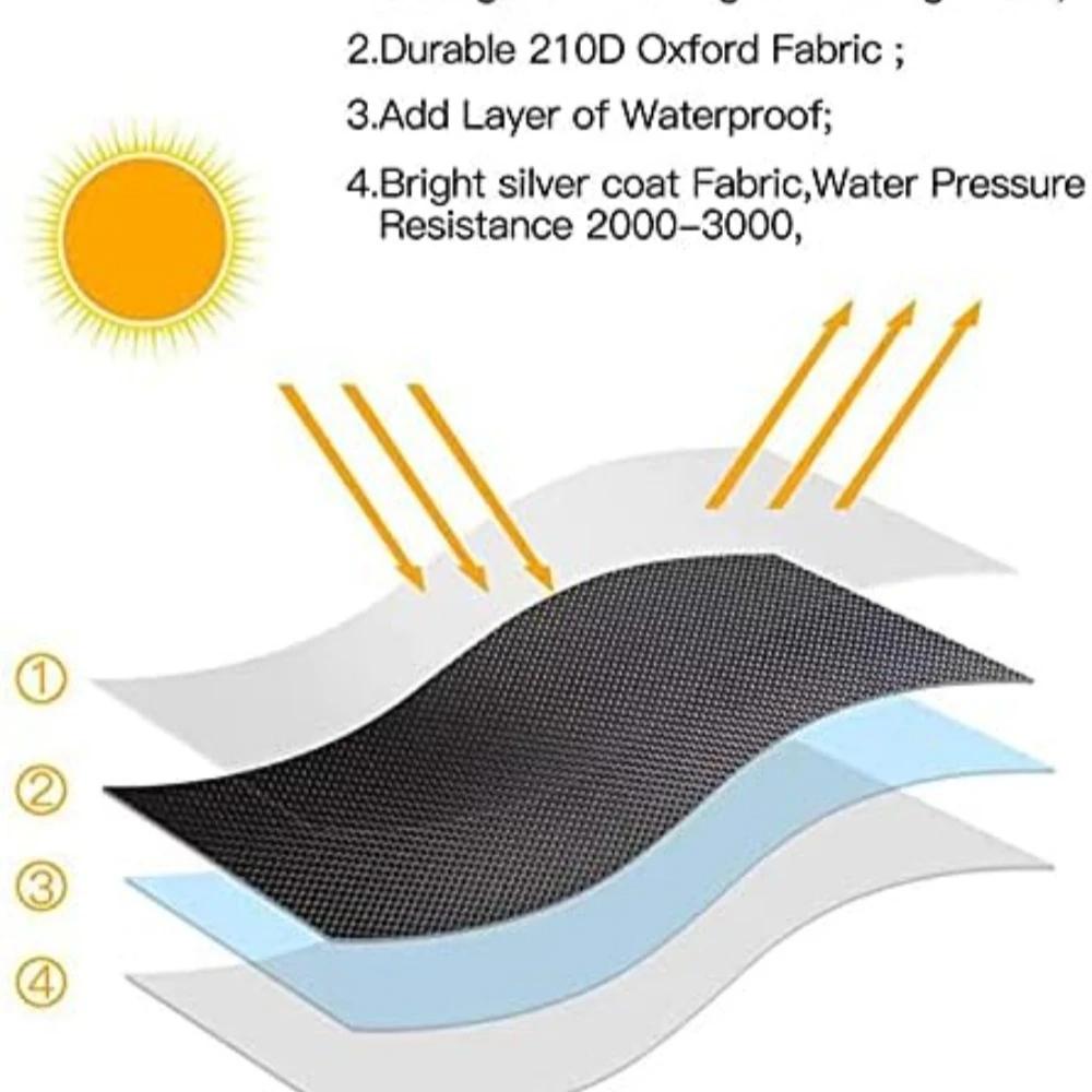 Durable Vertical Patio Heater Cover, Waterproof Sunproof Dustproof, Full Coverage Protector for Outdoor Garden Heaters