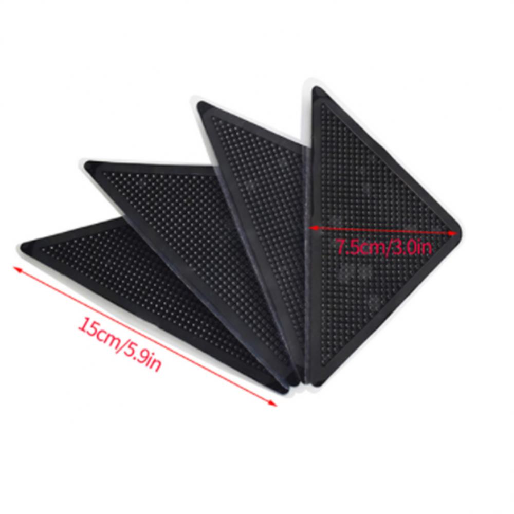 8Pcs/set Triangle Washable Reusable Rug Gripper Anti-skid Rubber Mat Non Slip Patch Tape for Tile Floors Carpets Corners Mat