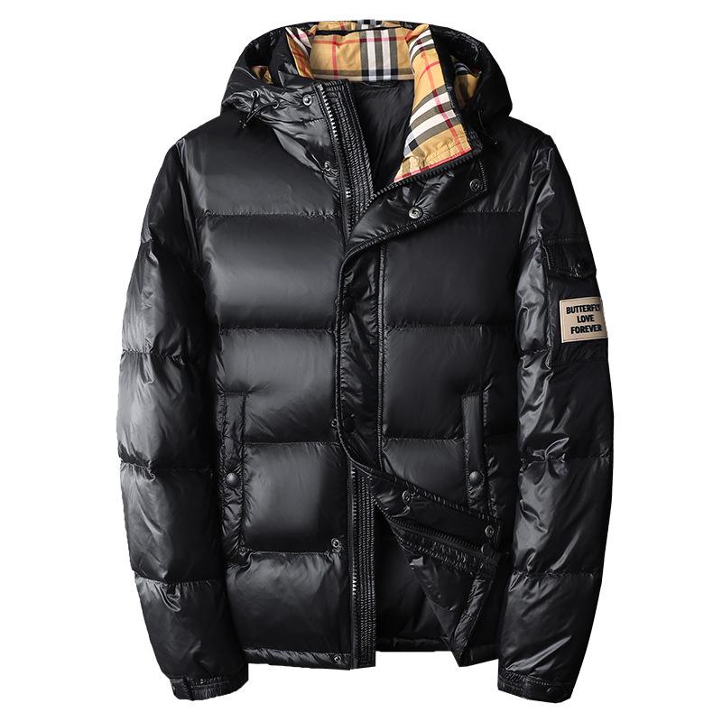 Doudoune à capuche décontractée et tendance pour homme, style européen, hiver 2025 - Duvet de canard blanc