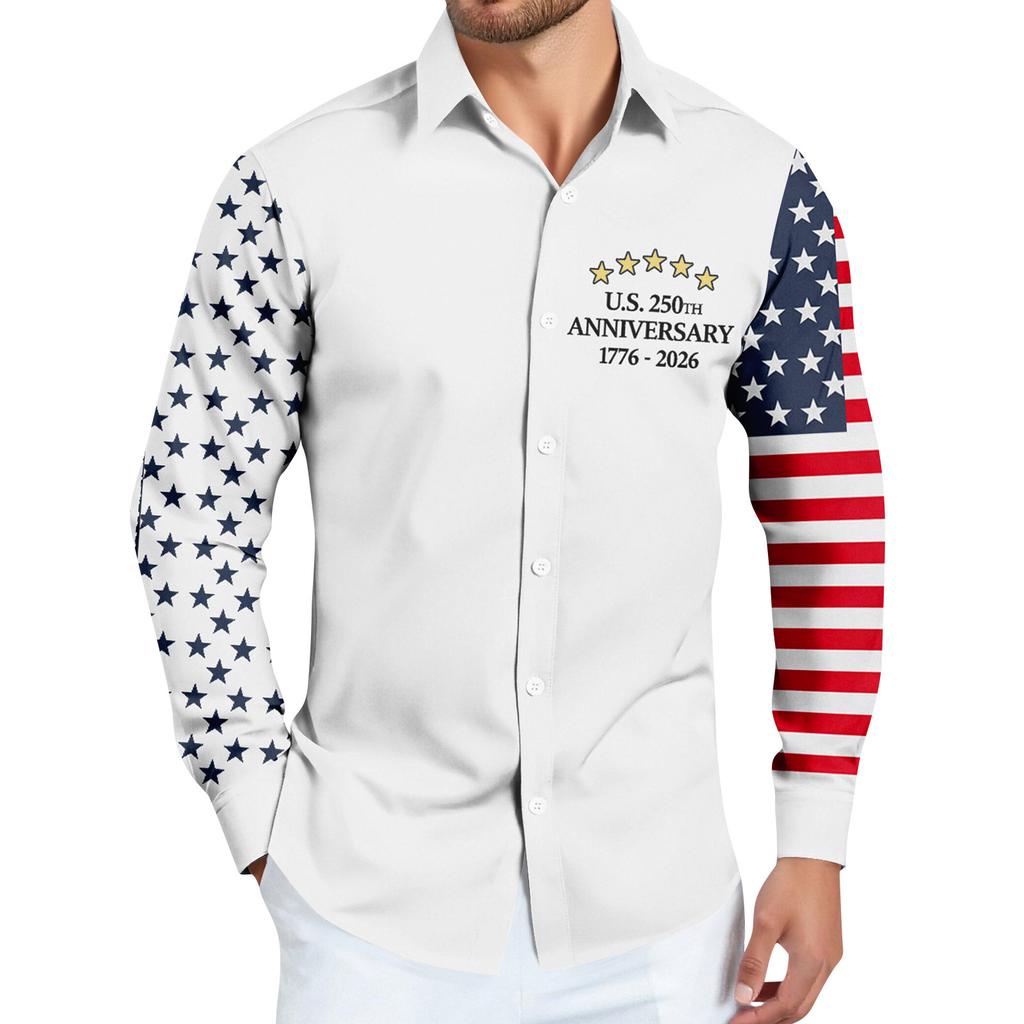 Men's Shirt American Founding Printed Long Sleeve Button-Down Shirt