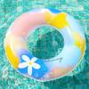 Siyzda Schwimmring für Erwachsene, Niedliches Blumenmuster, 80 cm Durchmesser, Ringförmig, Perfekt für Sommerurlaub, Wasserspiele, Strand, Pool und Outdoor-Aktivitäten,