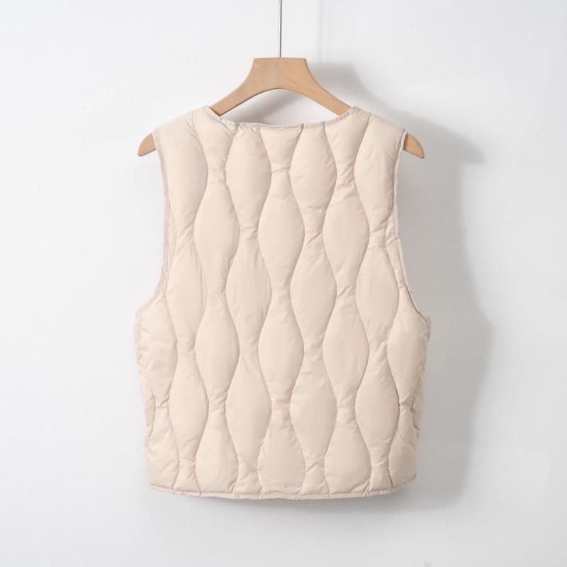 Pinghu down liner light down vest new V-neck thin inner liner short vest tide