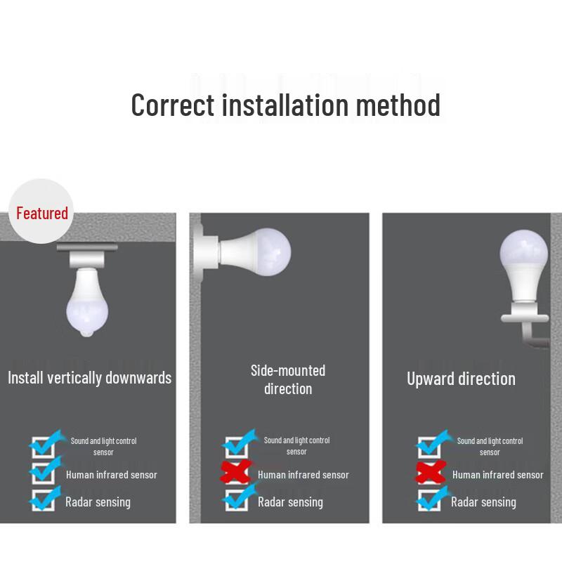 YuYi E27 LED Sound & Light Sensor Bulb (10-Pack)