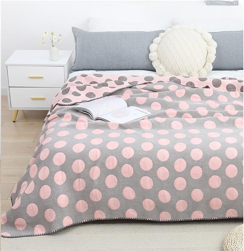 Pătură din muselină din tifon de bumbac, cuvertură moale, în carouri, jacquard, pentru adulți, pe/pat/canapea/avion/cuvertură de pat de călătorie 200x230cm